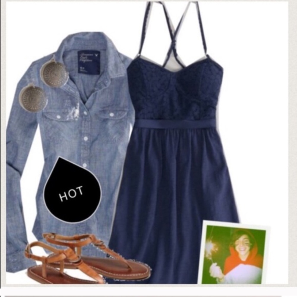 American Eagle Outfitters Lace Corset Dress